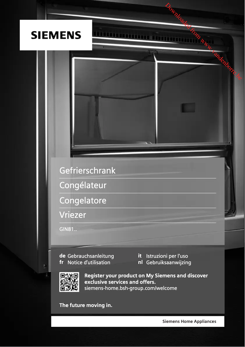 Page 1 de la notice Manuel utilisateur Siemens GS36NFWFV