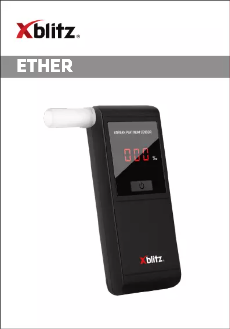 Page 1 de la notice Manuel utilisateur Xblitz Ether