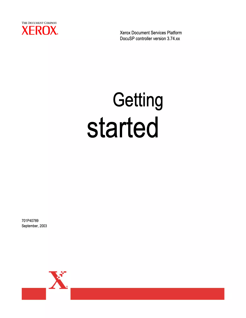 Page n°1 - Manuel utilisateur Xerox DocuTech 6155