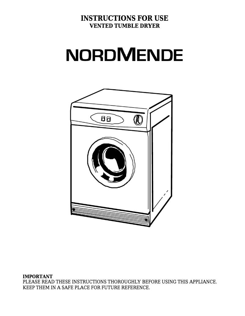 Page n°1 - Manuel utilisateur Nordmende TDV71NMSL