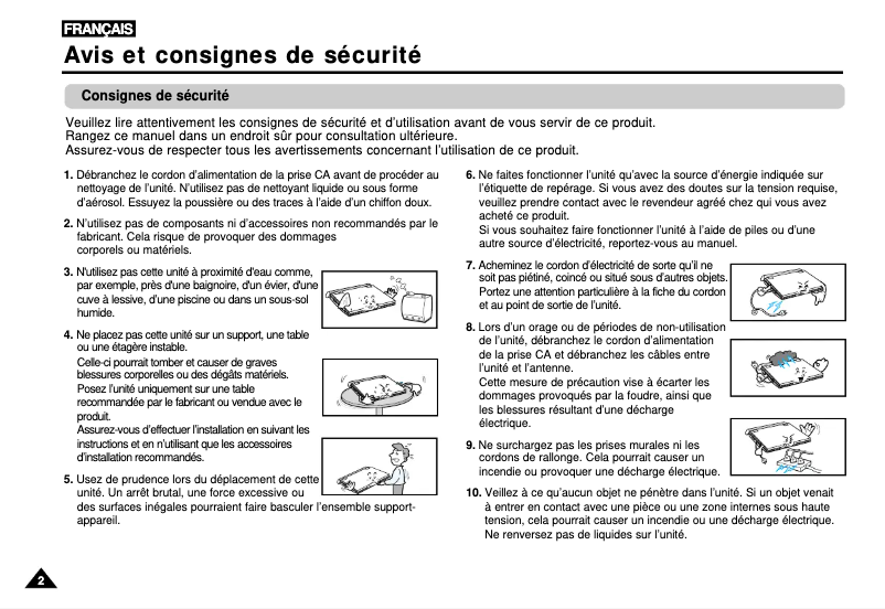 Page 1 de la notice Manuel utilisateur Samsung DVD-L1200W
