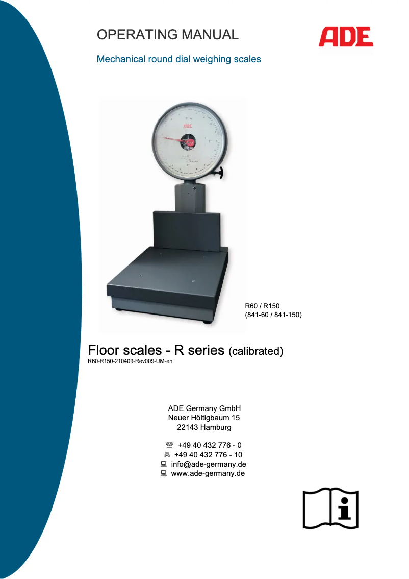 Page n°1 - Manuel utilisateur ADE R60