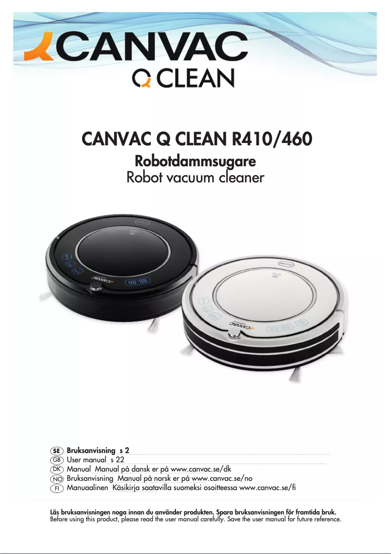 Page n°1 - Manuel utilisateur Canvac Q Clean R460