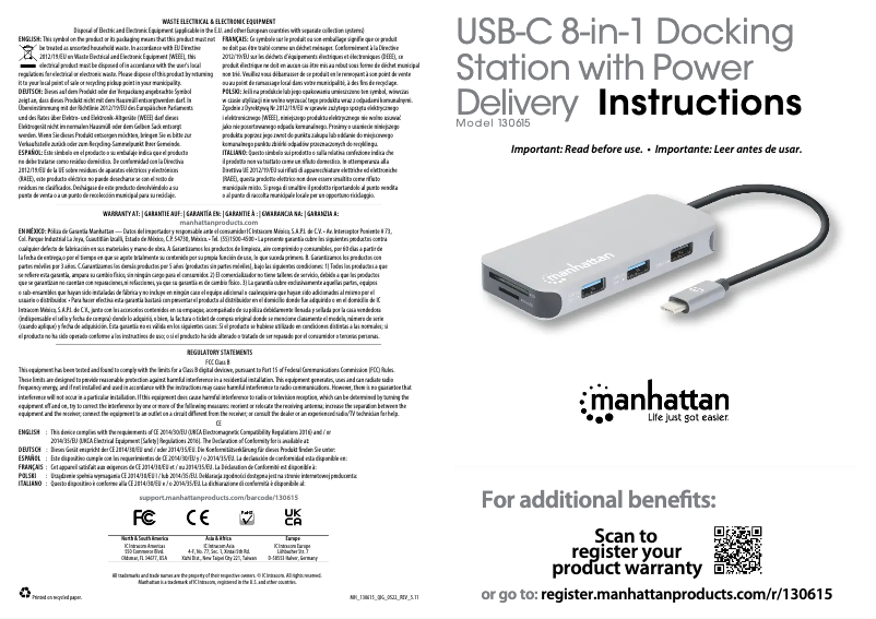 Image de la première page du manuel de l'appareil 130615