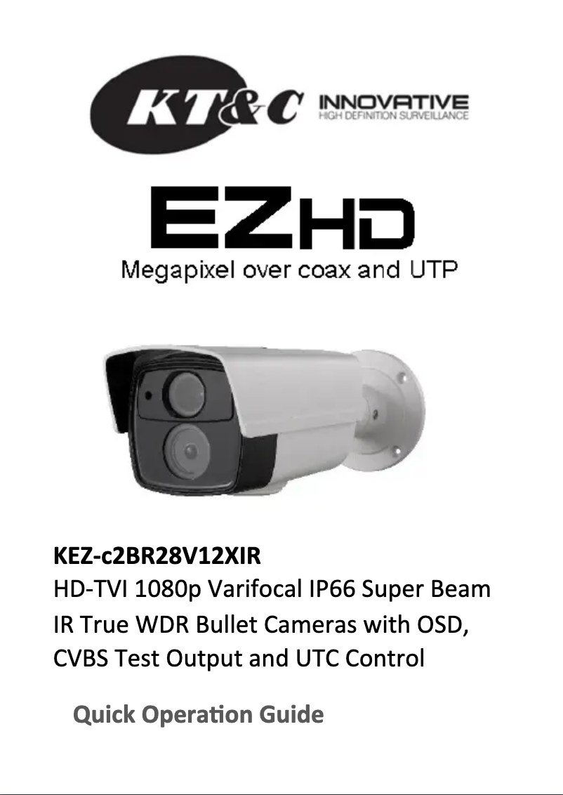 Page 1 de la notice Manuel utilisateur KT&C KEZ-C2BR28V12XIR