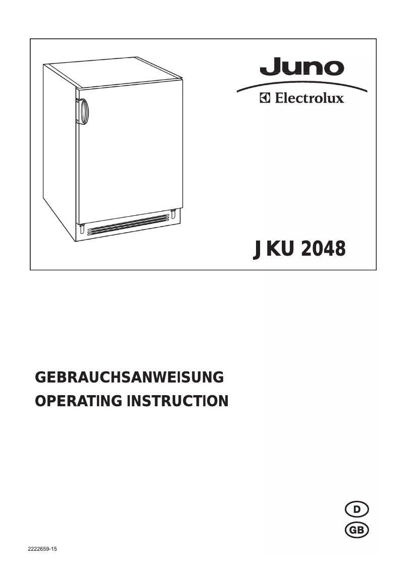 Image de la première page du manuel de l'appareil JKU2048