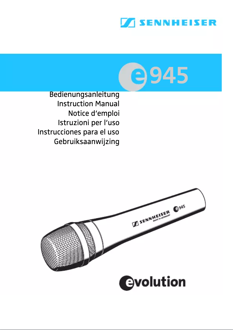 Page n°1 - Manuel utilisateur Sennheiser E945