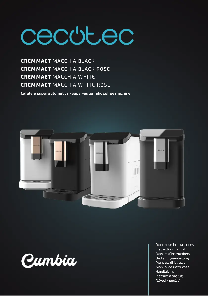 Page 1 de la notice Manuel utilisateur Cecotec Cremmaet Macchia