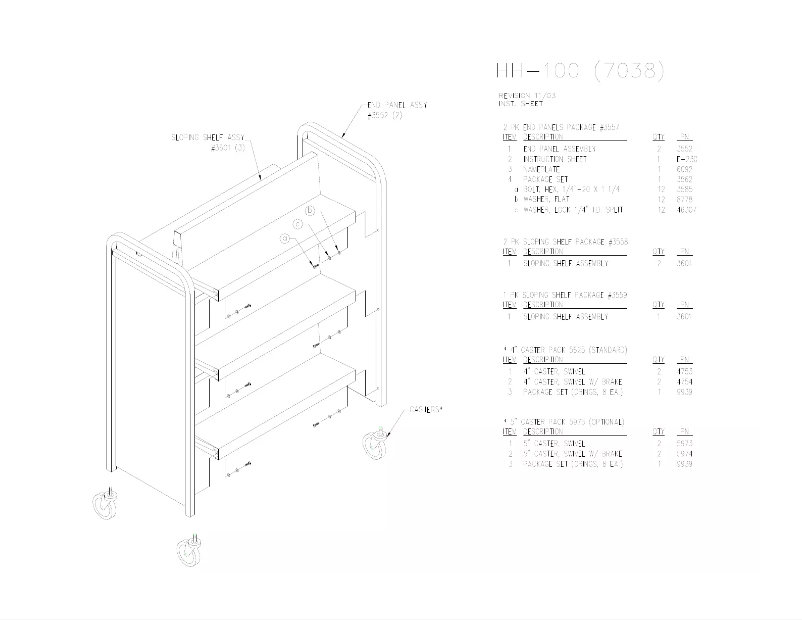 Page 1 de la notice Manuel utilisateur Da-Lite BK-214