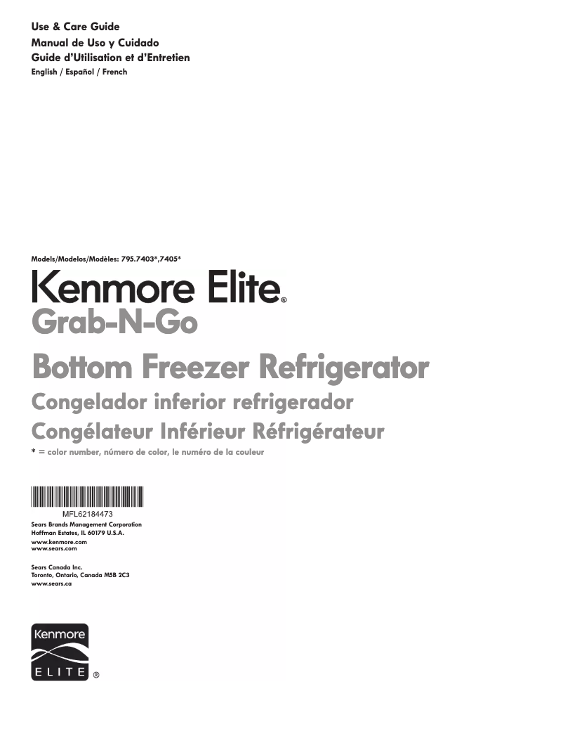 Image de la première page du manuel de l'appareil 74033