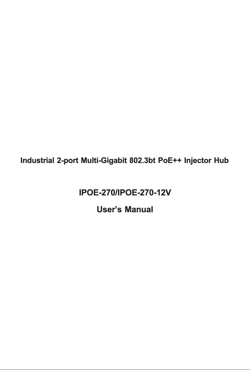 Page n°1 - Manuel utilisateur Planet IPOE-270