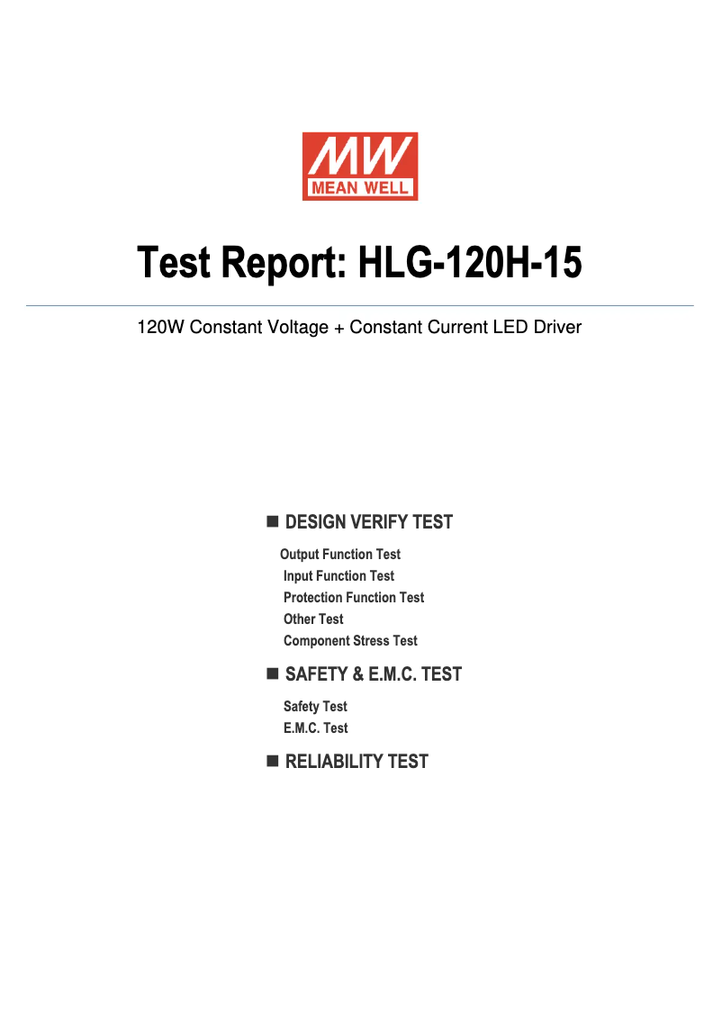 Image de la première page du manuel de l'appareil HLG-120H-15