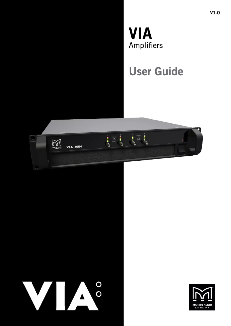 Page 1 de la notice Manuel utilisateur Martin Audio VIA 2502