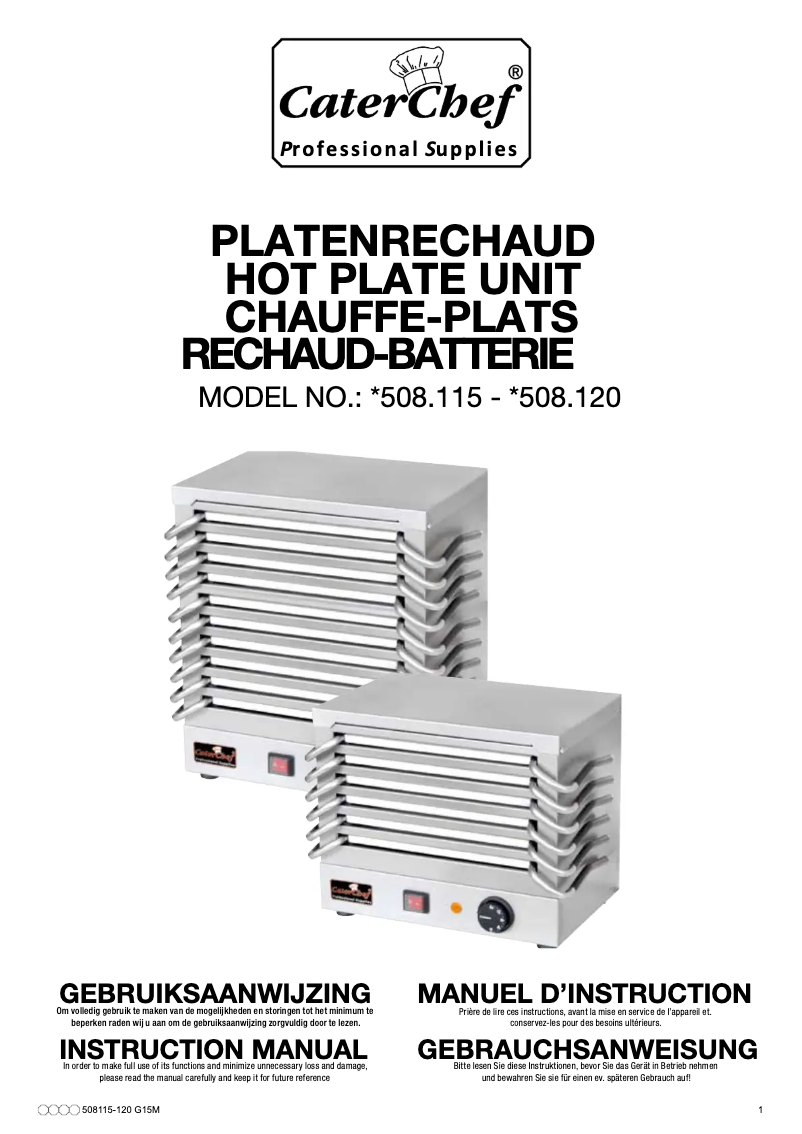 Image de la première page du manuel de l'appareil 508120