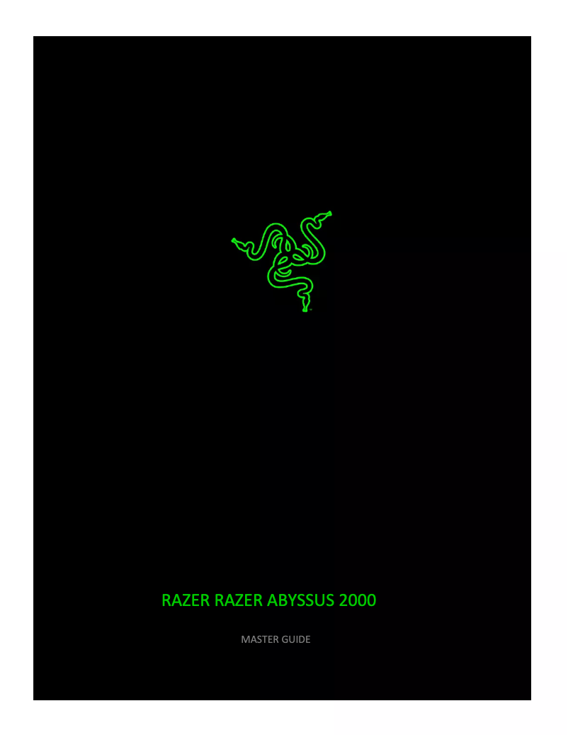 Page 1 de la notice Manuel utilisateur Razer Abyssus 2000