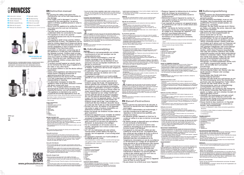 Image de la première page du manuel de l'appareil Hand Blender Set 221221