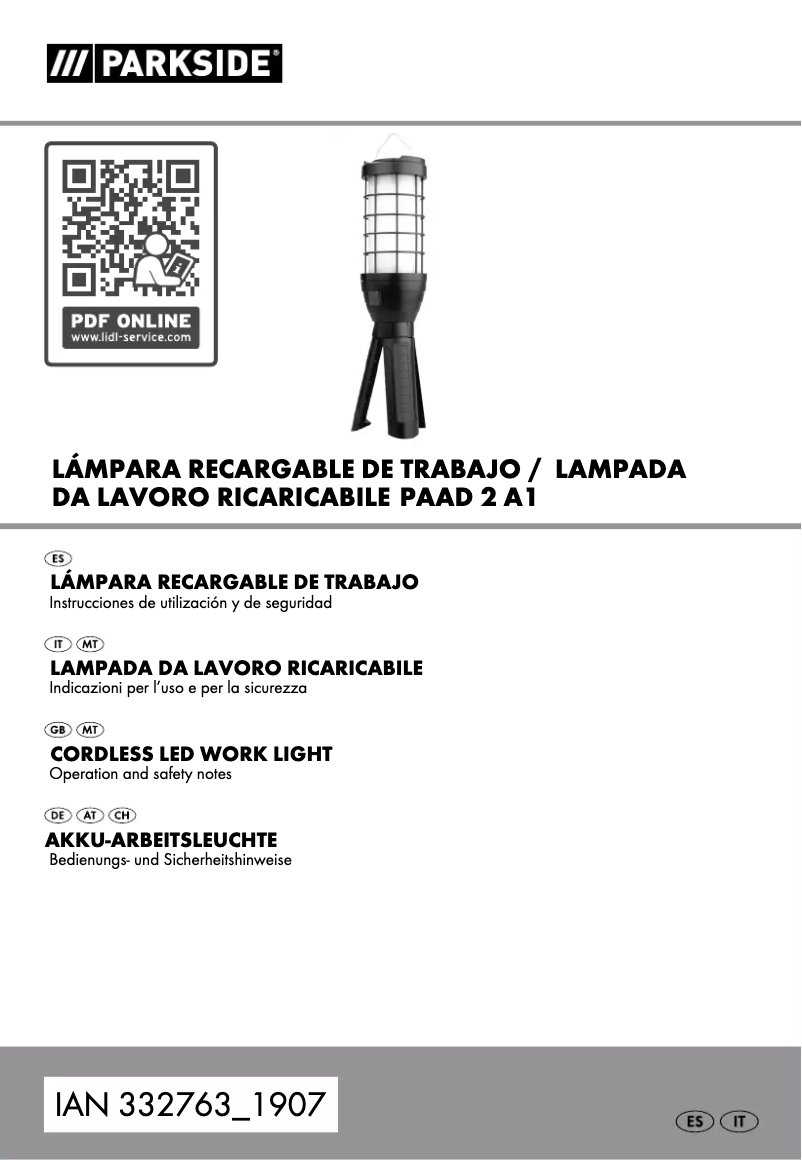 Page n°1 - Manuel utilisateur Parkside PAAD 2 A1