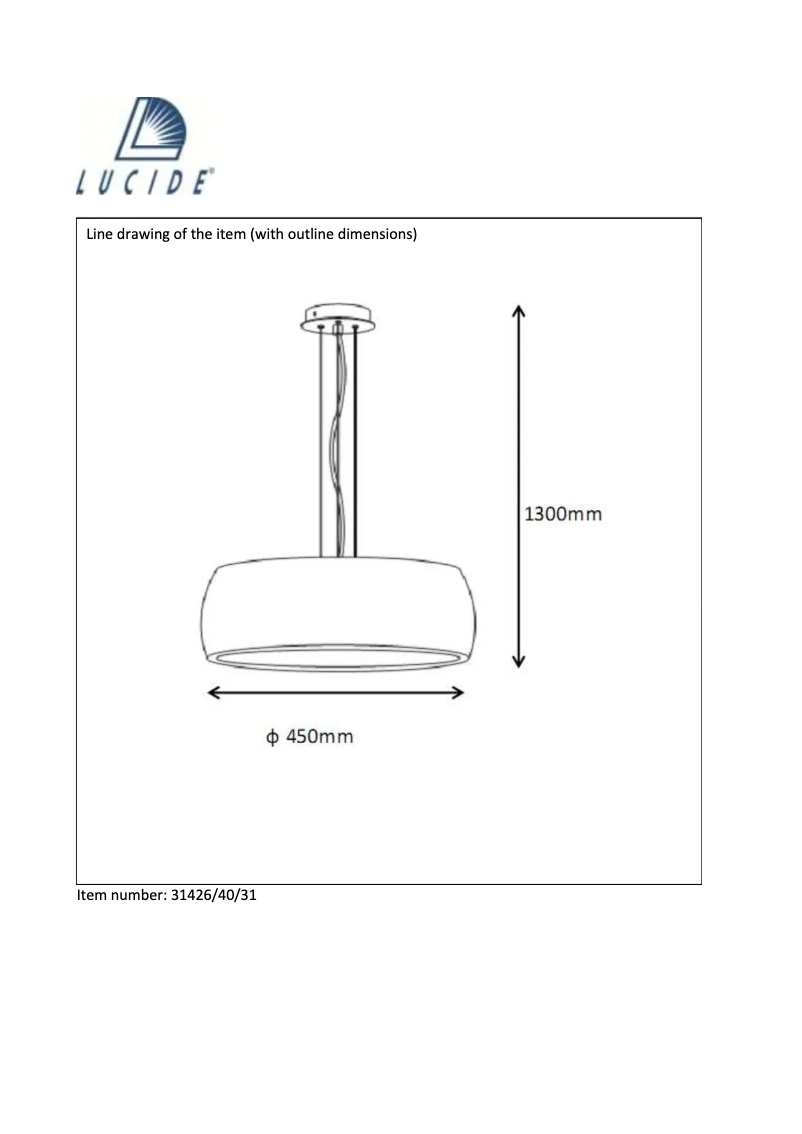 Page 1 de la notice Manuel utilisateur Lucide Mari
