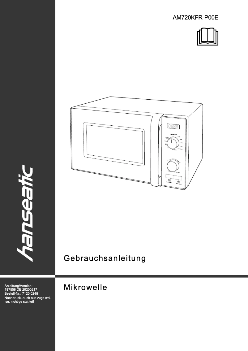 Página 1 del manual Manual de usuario Hanseatic AM720KFR-P00E
