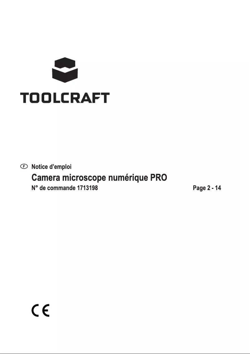 Page 1 de la notice Manuel utilisateur Toolcraft DigiMicro Profi