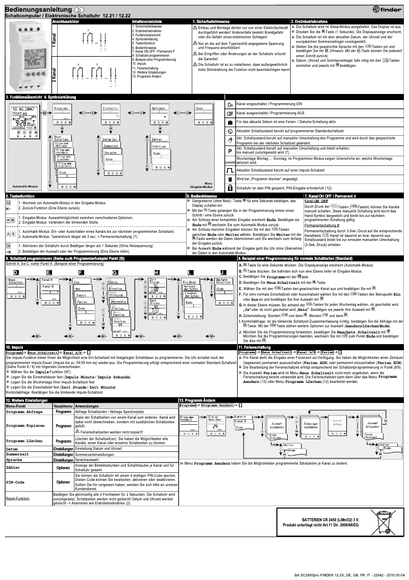 Page n°1 - Manuel utilisateur Finder 12.21
