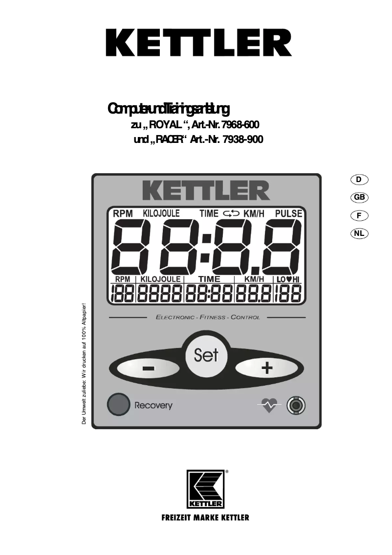Image de la première page du manuel de l'appareil Royal