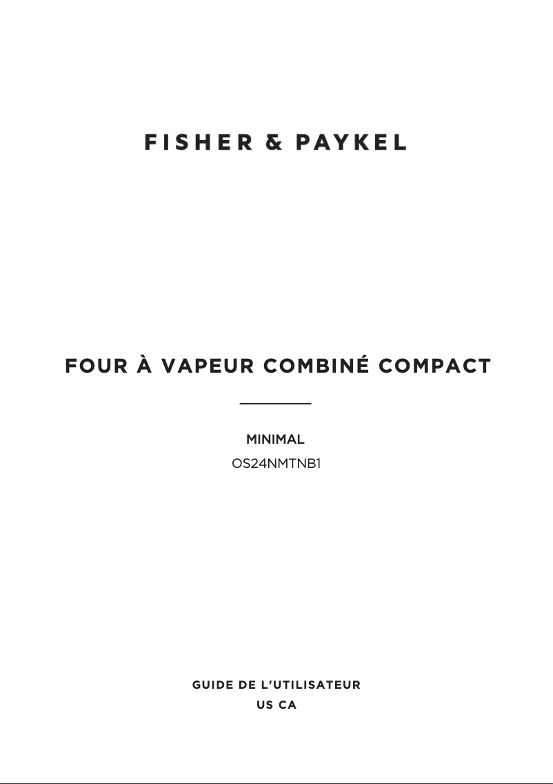 Image de la première page du manuel de l'appareil OS24NMTNB1