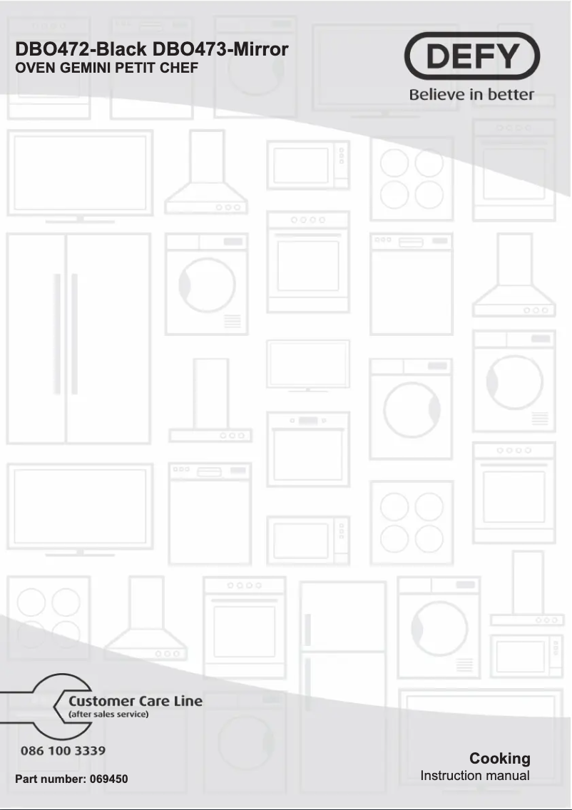 Page n°1 - Manuel utilisateur Defy DBO472