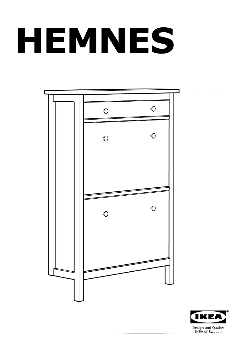 Image de la première page du manuel de l'appareil HEMNES (2 drawers)