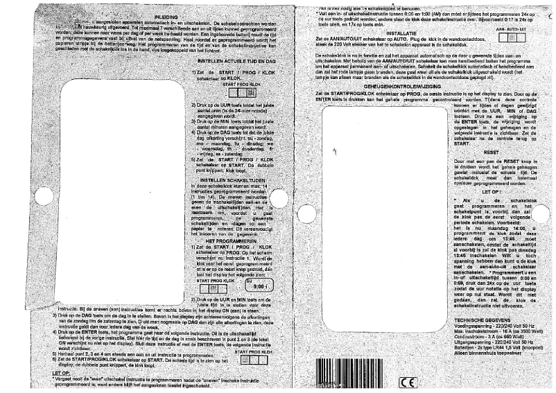 Page 1 de la notice Manuel utilisateur Elro TC061