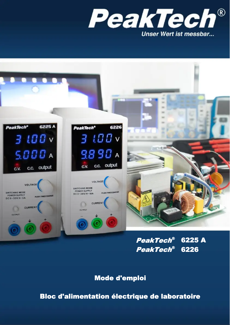 Page 1 de la notice Manuel utilisateur PeakTech 6226