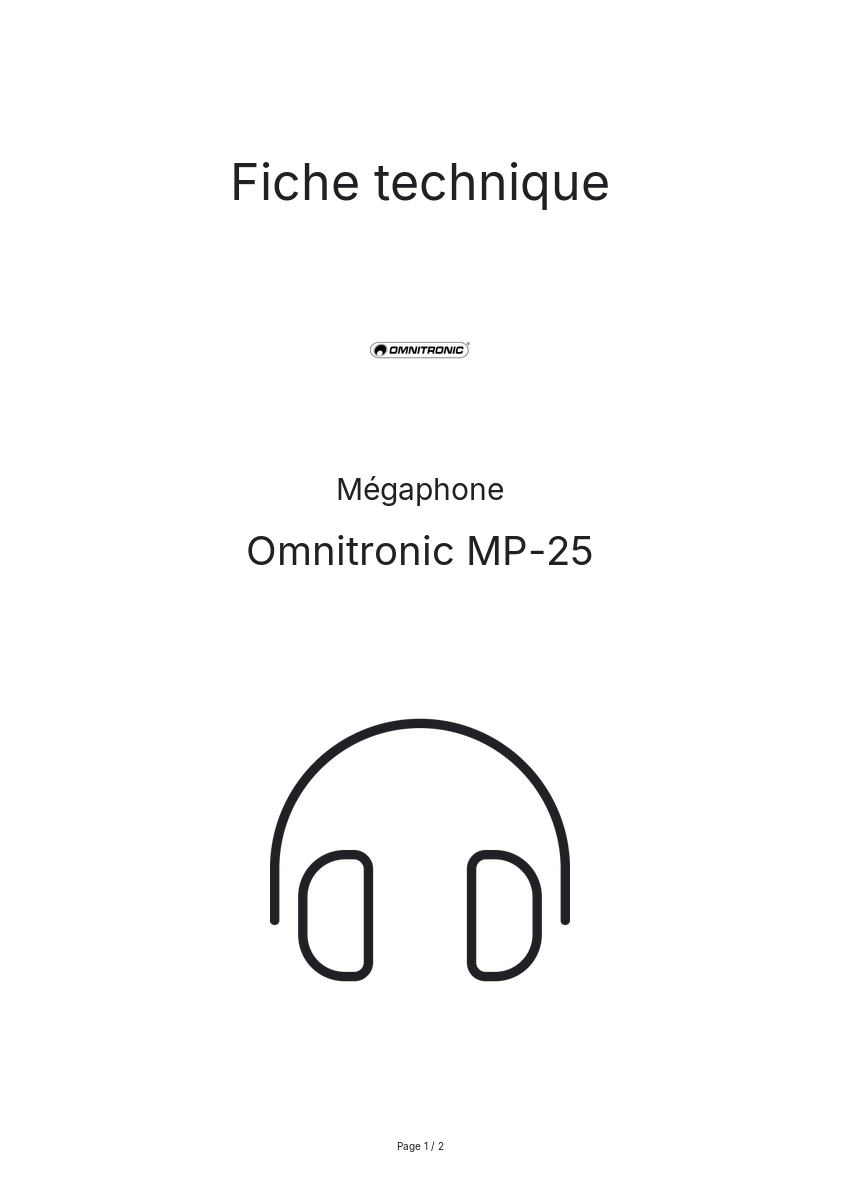 Image de la première page du manuel de l'appareil MP-25