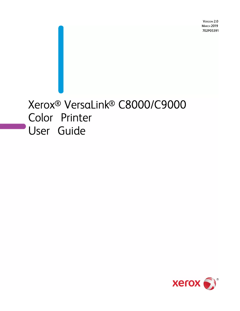 Page 1 de la notice Manuel utilisateur Xerox VersaLink C9000