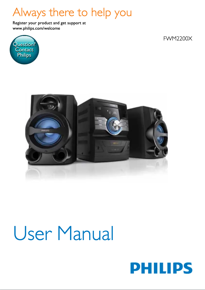 Imagen de la primera página del manual del dispositivo FWM2200X