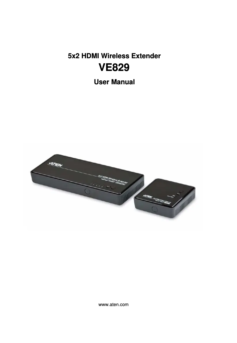 Page n°1 - Manuel utilisateur ATen VE829