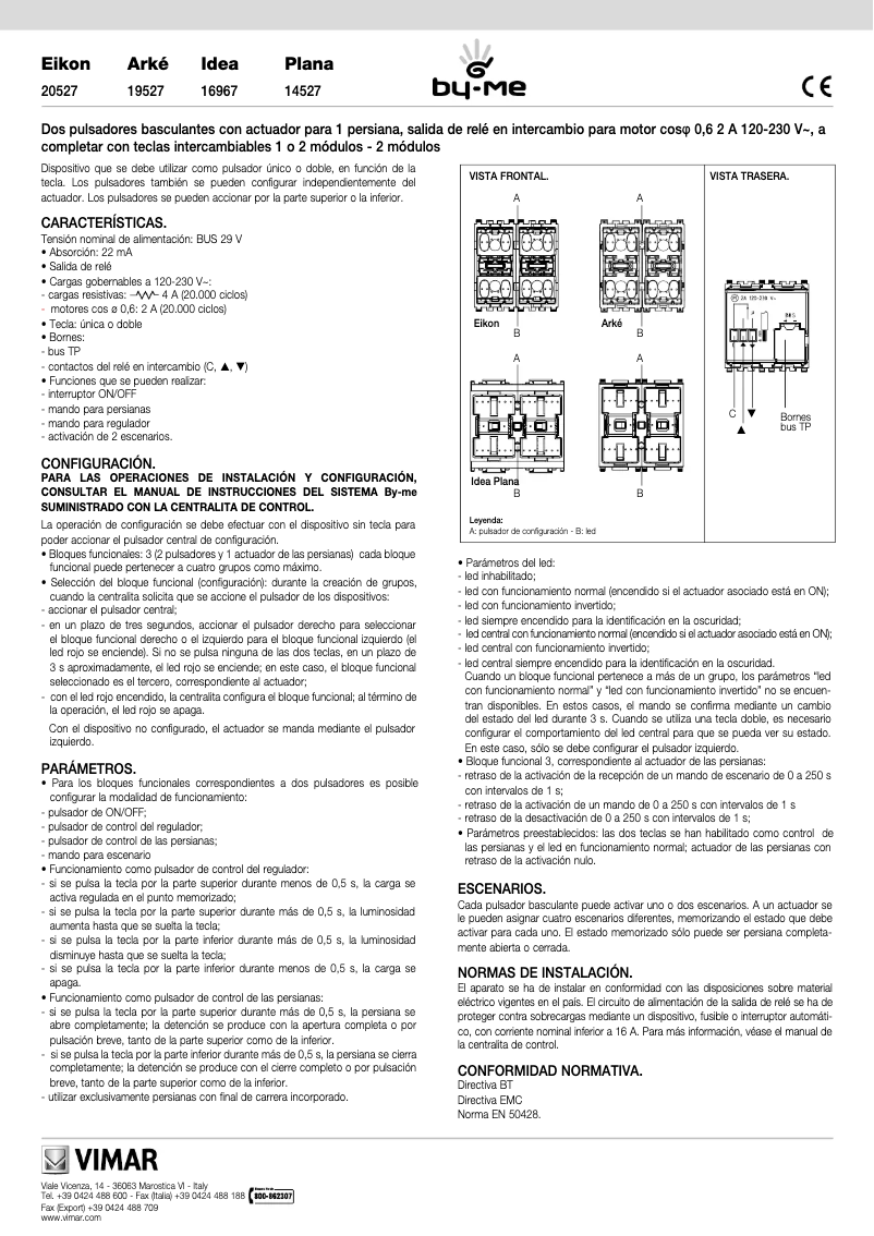 Page n°1 - Manuel utilisateur Vimar R20527