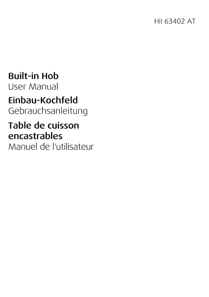 Page 1 de la notice Manuel utilisateur Beko HII 63402 AT