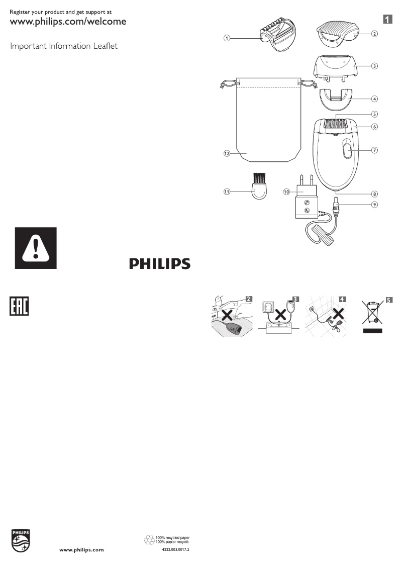 Image de la première page du manuel de l'appareil Satinelle HP6421