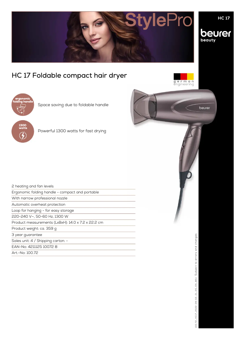 Image de la première page du manuel de l'appareil HC 17