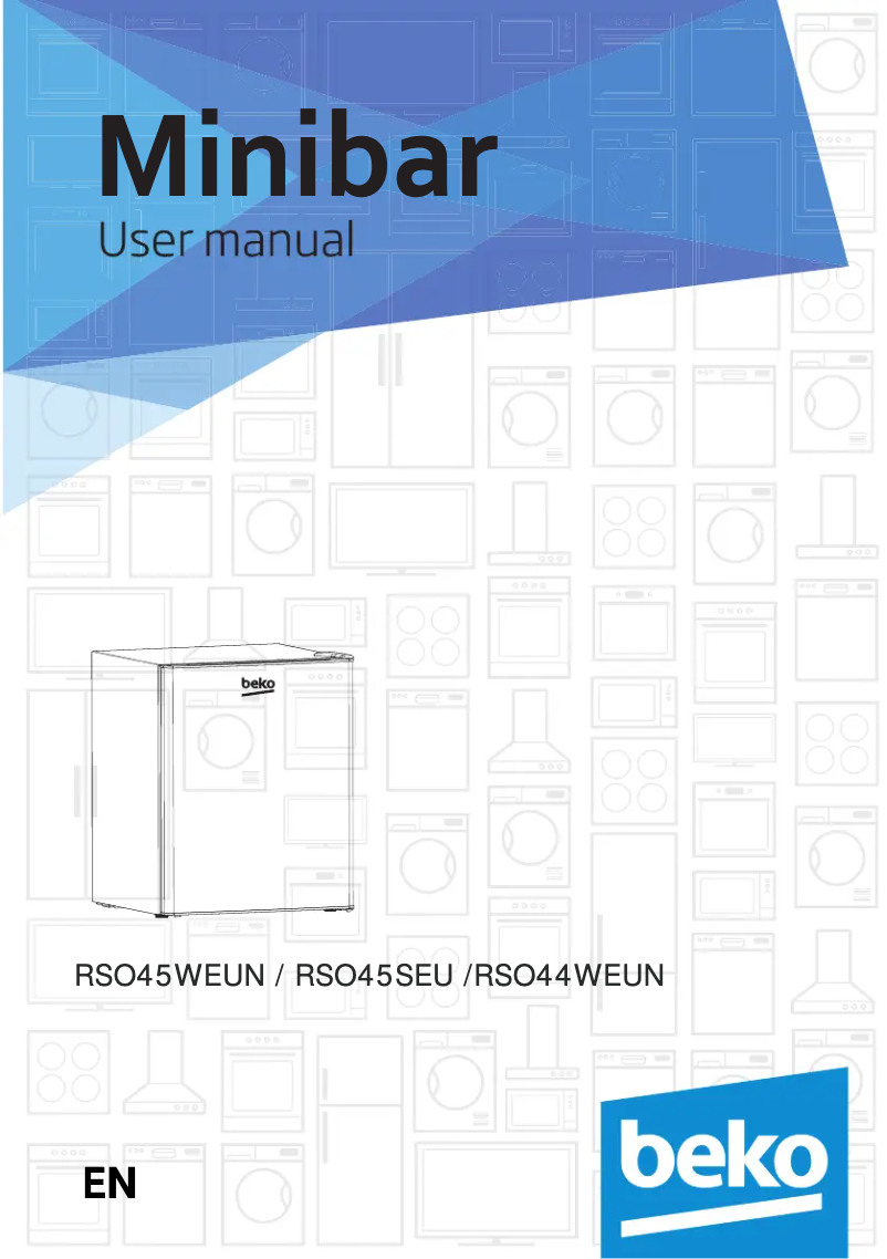 Page 1 de la notice Manuel utilisateur Beko RSO44WEUN