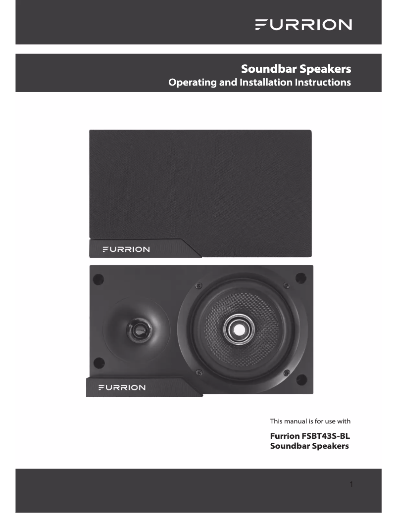 Page n°1 - Manuel utilisateur Furrion FSBT43S-BL