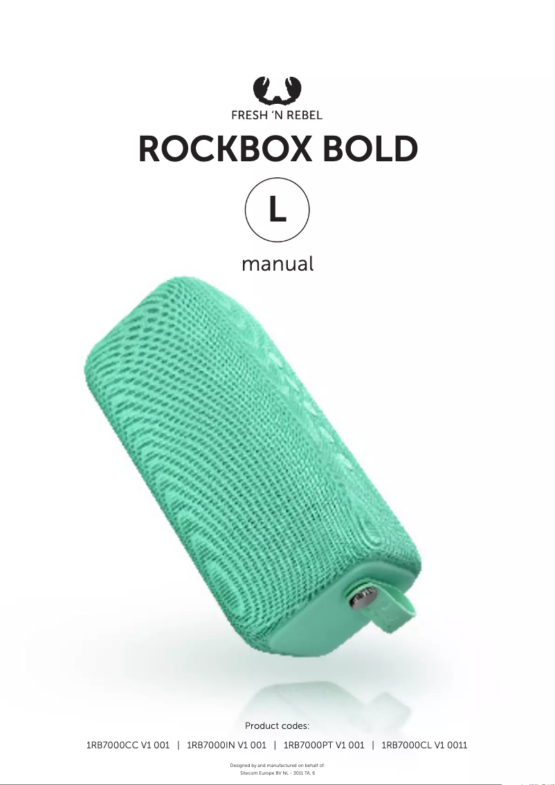 Image de la première page du manuel de l'appareil Rockbox Bold L