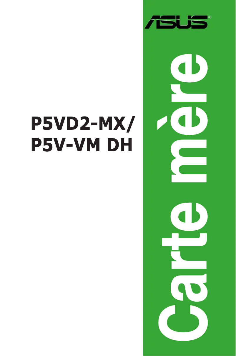 Image de la première page du manuel de l'appareil P5V-VM DH