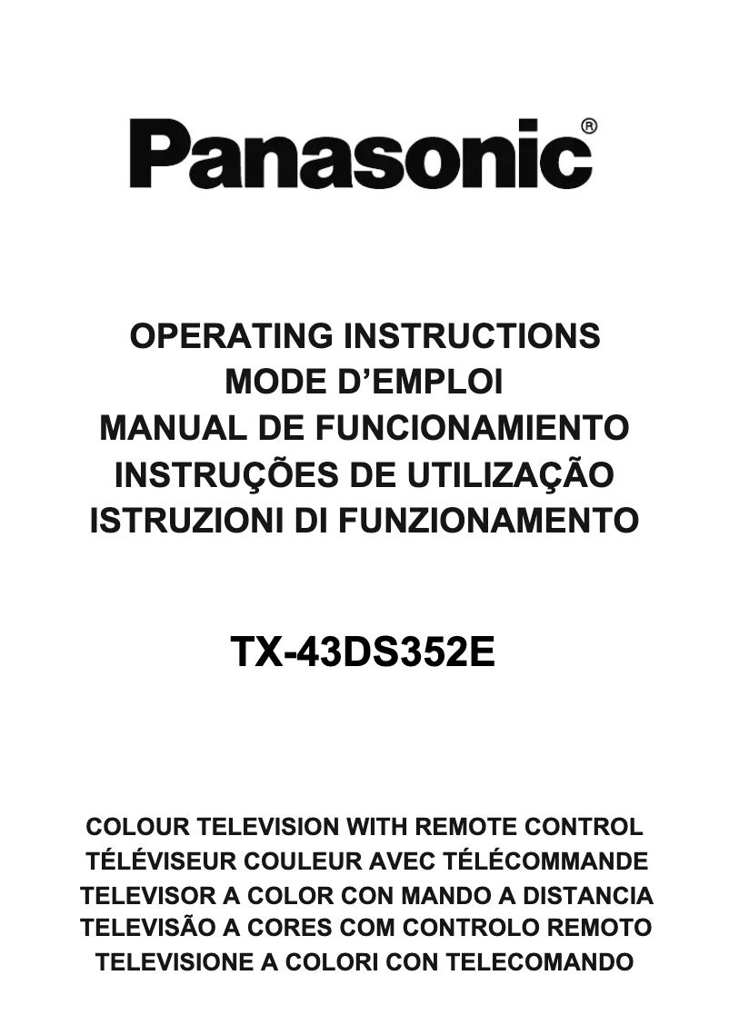 Page 1 de la notice Manuel utilisateur Panasonic Viera TX-43DS352E