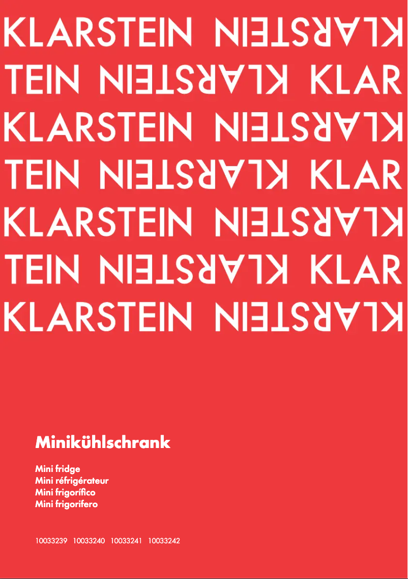 Page 1 de la notice Manuel utilisateur Klarstein Mini 10033240