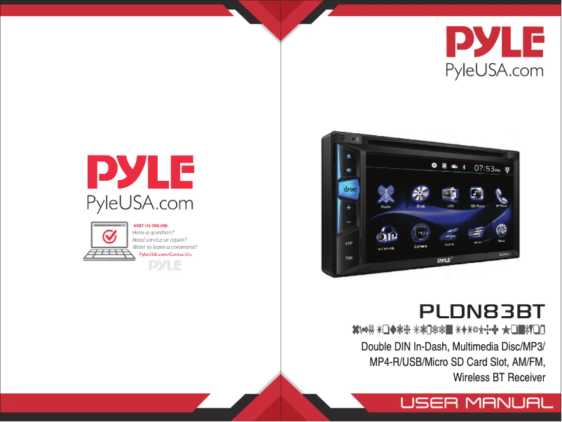 Page n°1 - Manuel utilisateur Pyle PLDN83BT