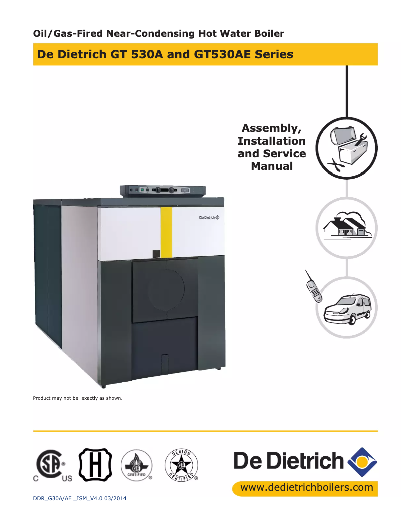 Page 1 de la notice Manuel utilisateur De Dietrich GT 530A