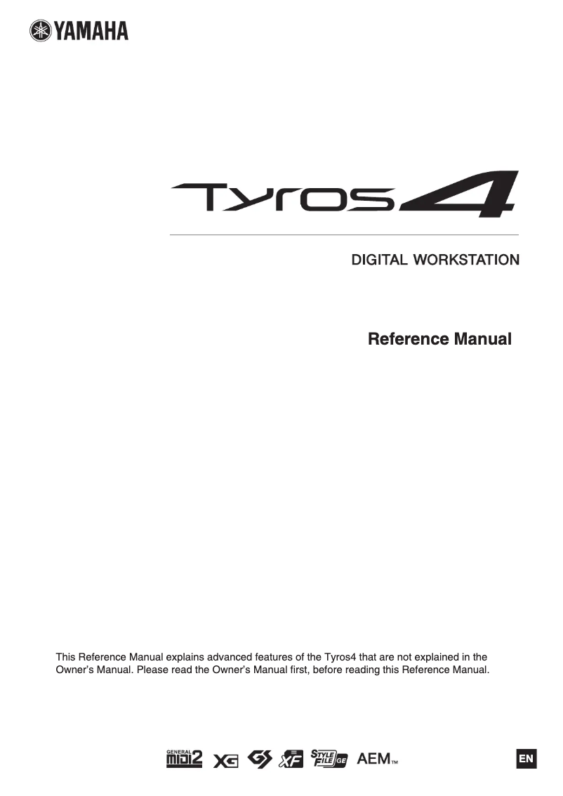Page 1 de la notice Manuel utilisateur Yamaha Tyros4