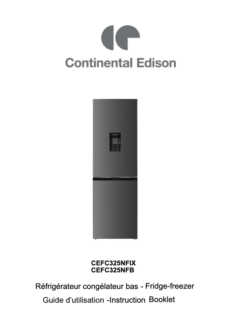Image de la première page du manuel de l'appareil CEFC325NFIX