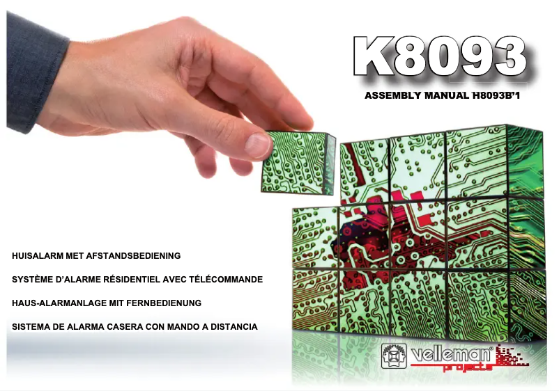 Page n°1 - Manuel utilisateur Velleman K8093